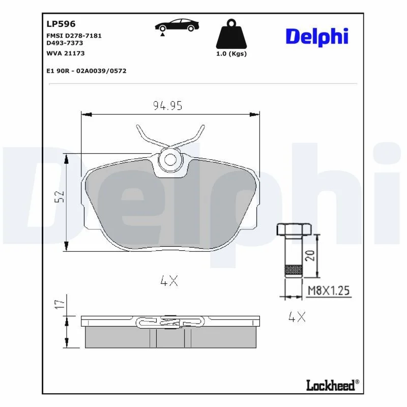 BMW E30 Fren Balatası Ön DELPHI LP596