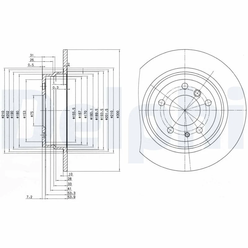 BMW E34 Fren Diski Arka DELPHI BG2431