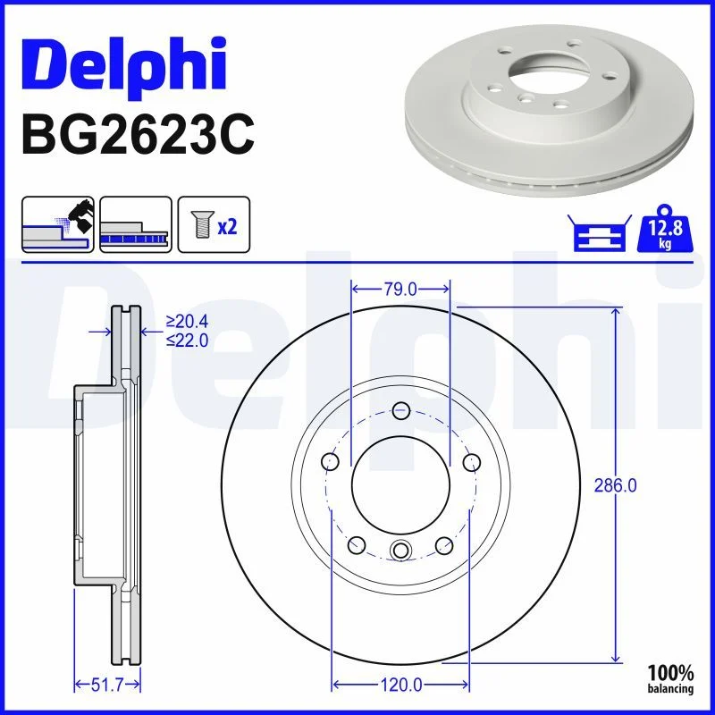 BMW E36 E46 E85 Fren Diski Ön DELPHI BG2623C