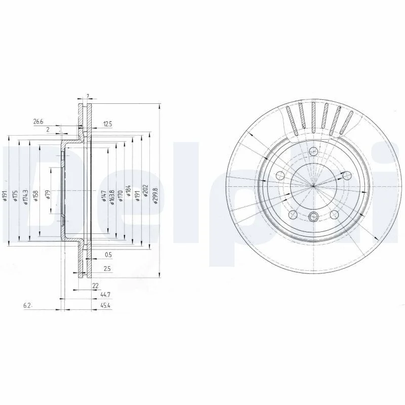 BMW E36 E46 E85 Fren Diski Ön DELPHI BG3527C