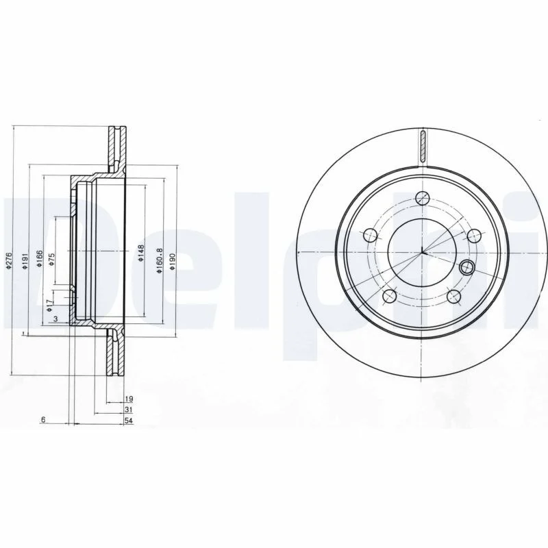 BMW E36 E46 Fren Diski Arka DELPHI BG3041C