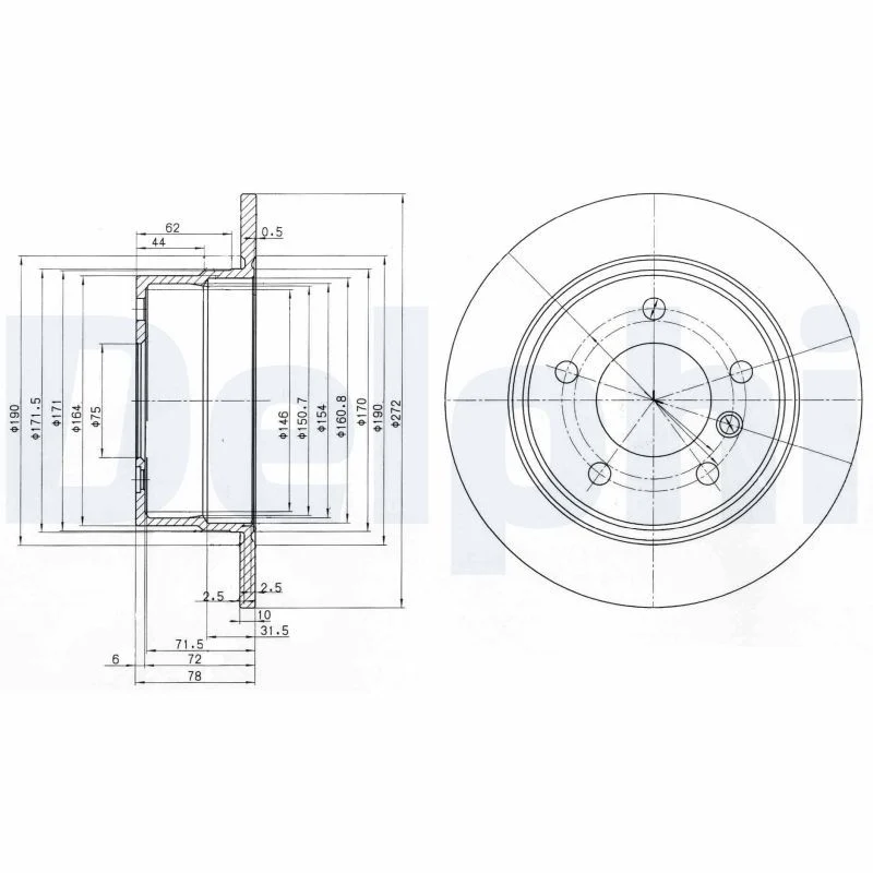 BMW E36 Fren Diski Arka DELPHI BG3040