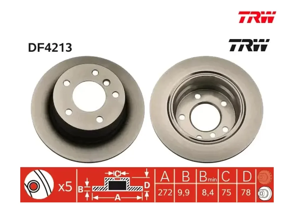BMW E36 Fren Diski TRW DF4213