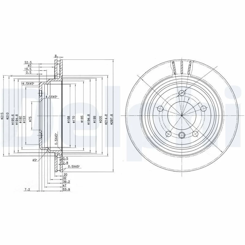 BMW E39 Fren Diski Arka DELPHI BG3042