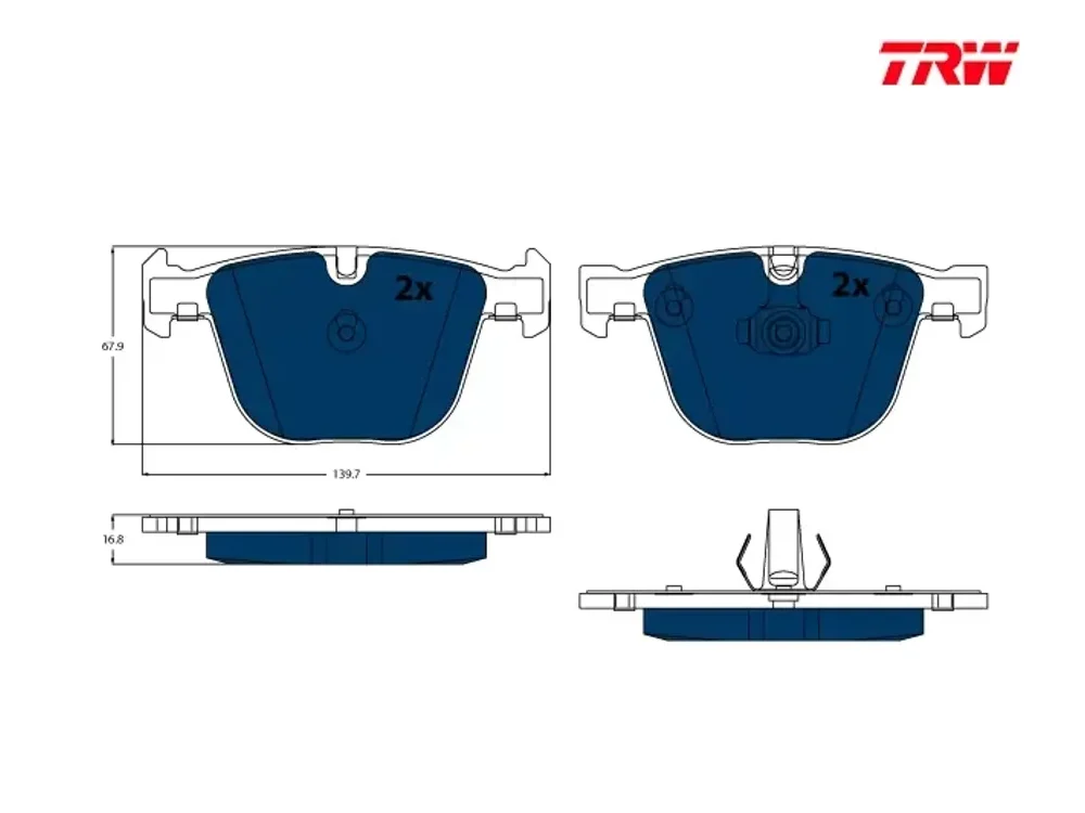 BMW E60 E61 E63 E64 E65 E70 Fren Balatası TRW GDB1502BTE