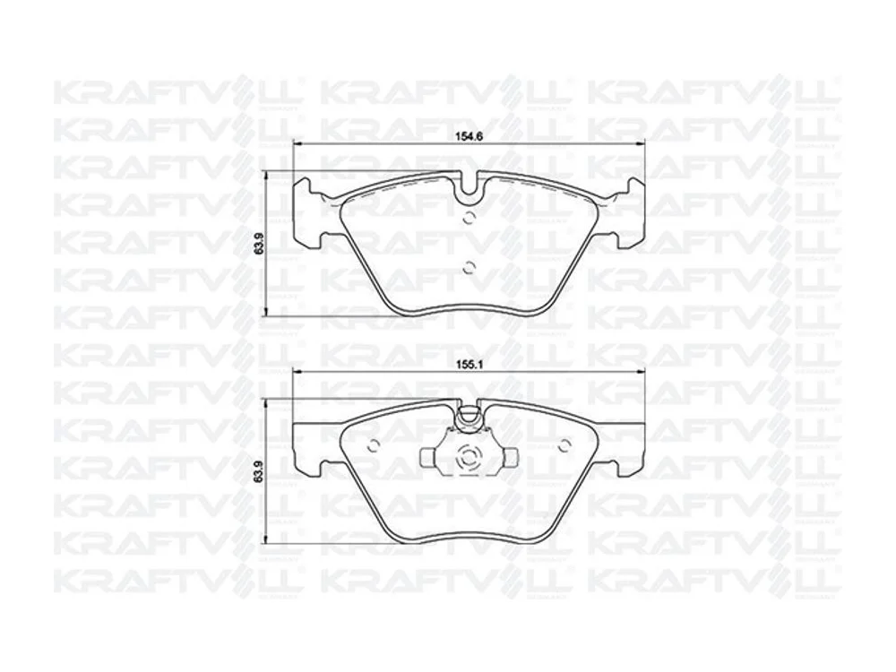 BMW E60 E61 E90 E91 E92 E93 Fren Balatası M54 N57 N53 KRAFTVOLL 07010107