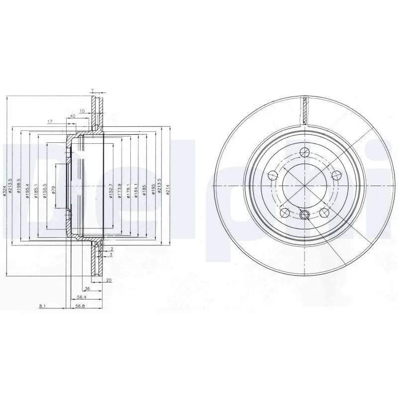 BMW E65 E66 E67 Fren Diski Arka DELPHI BG3787