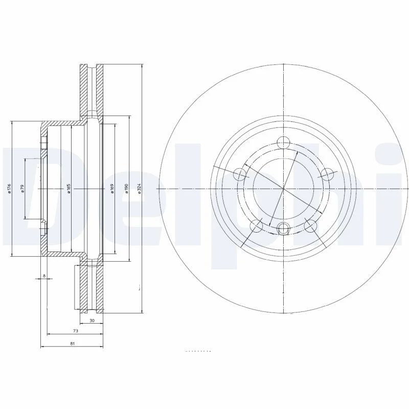 BMW E65 E66 E67 Fren Diski Ön DELPHI BG9786