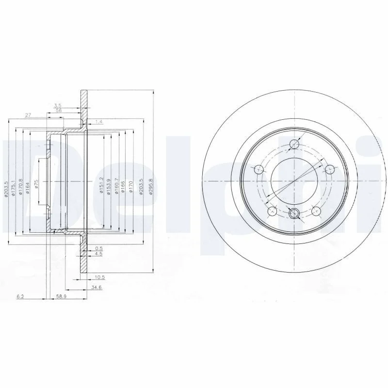 BMW E81 E82 E87 E90 E92 Fren Diski Arka DELPHI BG3960