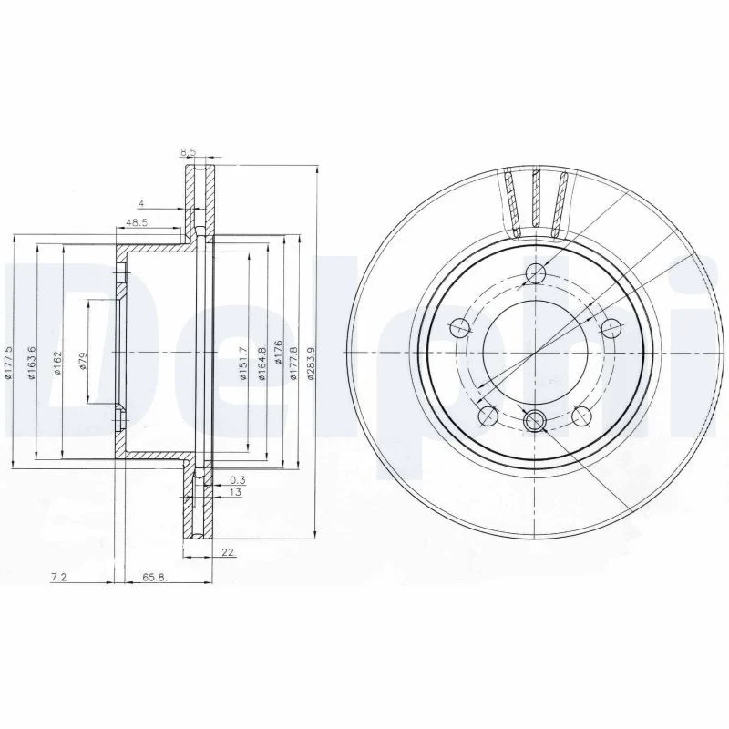 BMW E81 E87 F20 F21 F22 F23 Fren Diski Ön DELPHI BG3899C