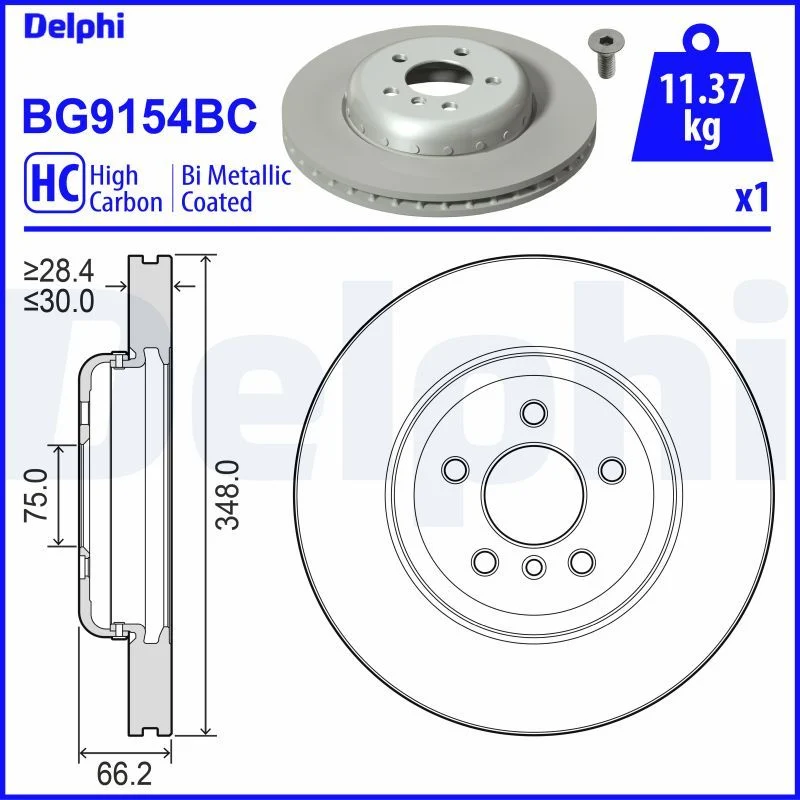 BMW F01 F02 F03 F04 F06 F07 Fren Diski Ön DELPHI BG9154BC