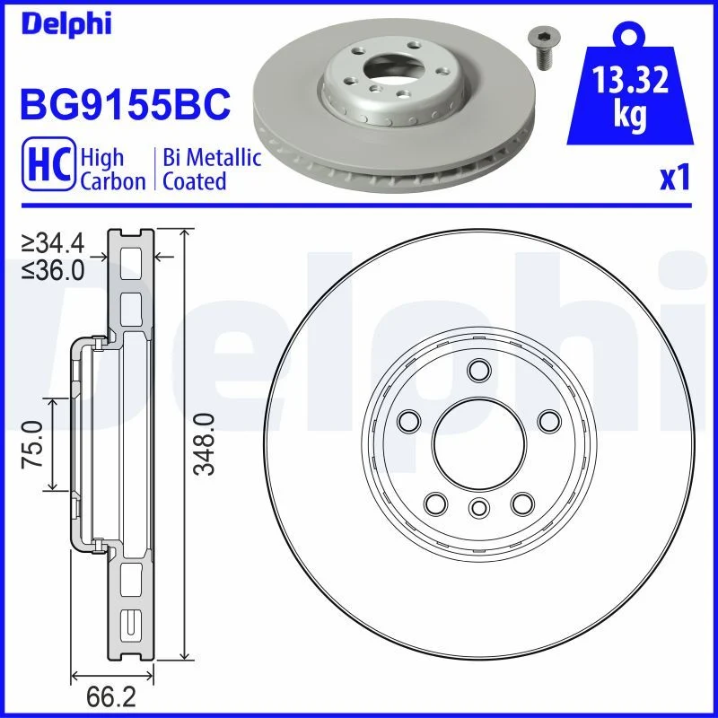 BMW F01 F02 F03 F04 F06 F07 Fren Diski Ön DELPHI BG9155BC