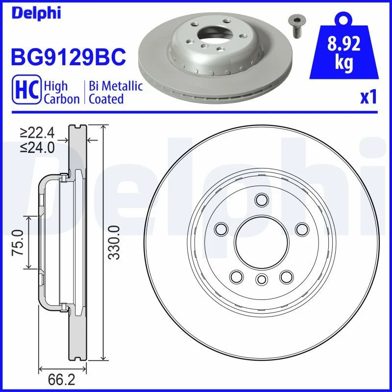 BMW F10 F11 Fren Diski Ön DELPHI BG9129BC