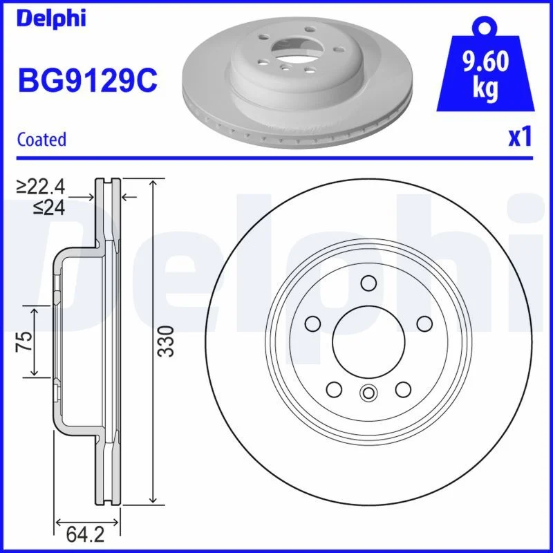 BMW F10 F11 Fren Diski Ön DELPHI BG9129C