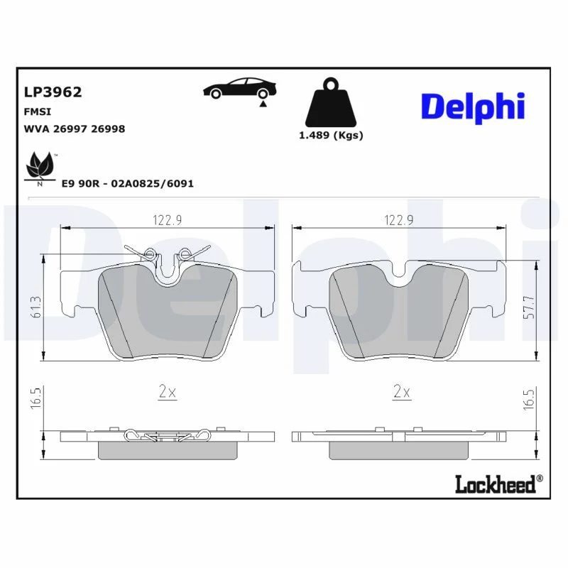 BMW G60 G68 G90 Fren Balatası Arka DELPHI LP3962