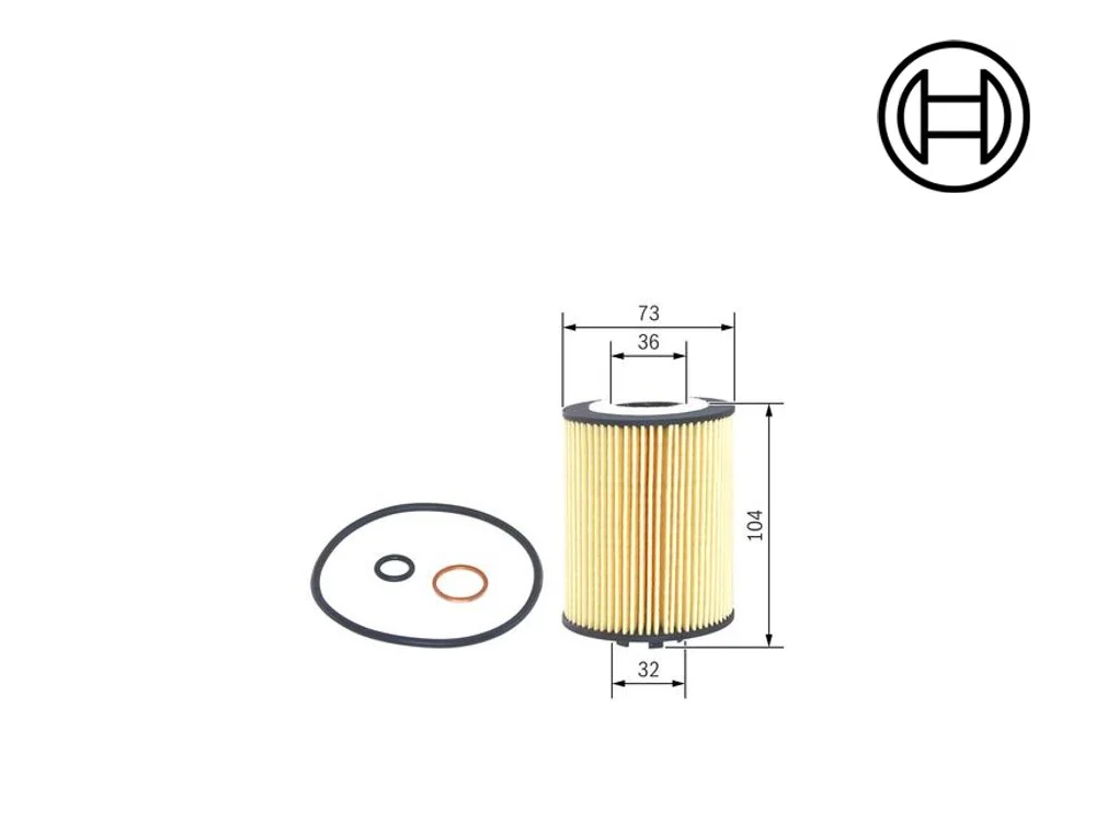 Bmw Yağ Filtresi-BOSCH N62 E60/E61/E63/E64/E65/E66/X5 11427511161 BOSCH F026407010