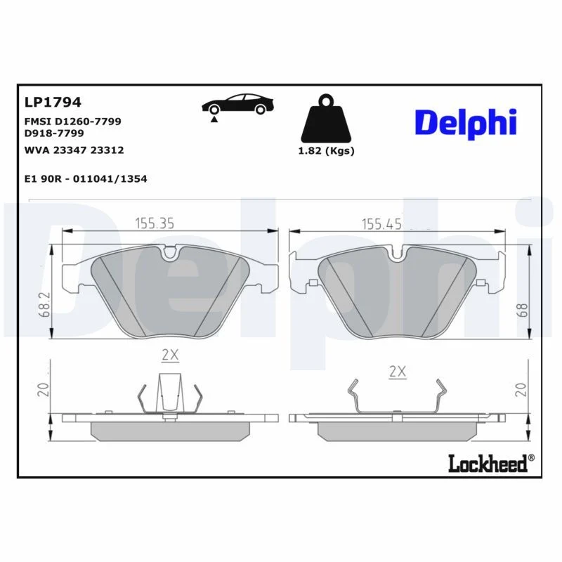 Fren Balatası Ön DELPHI LP1794