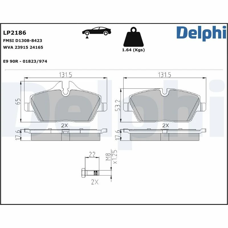 Fren Balatası Ön DELPHI LP2186