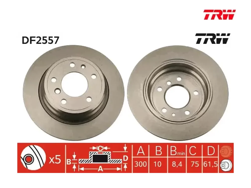 Fren Diski Arka TRW DF2557