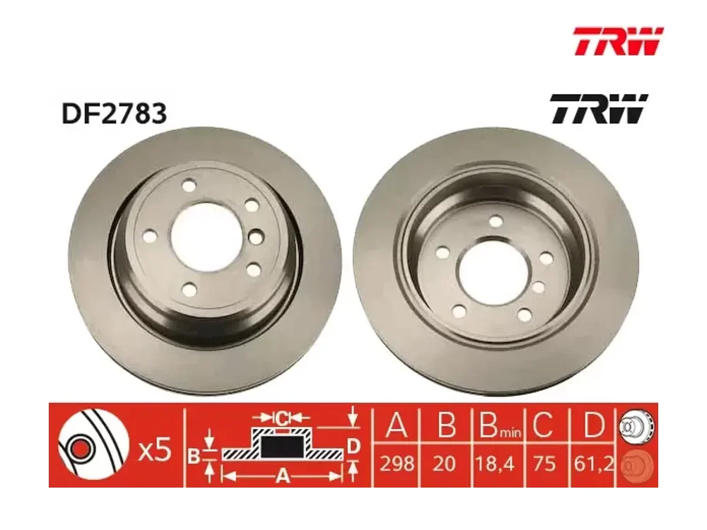 Fren Diski Arka TRW DF2783