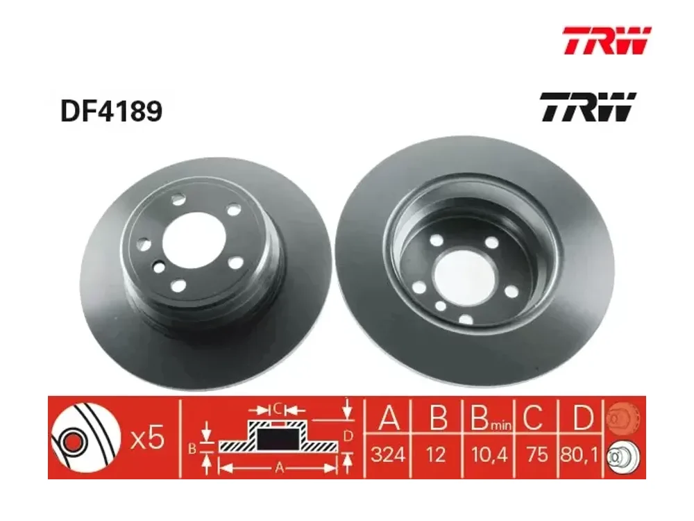 Fren Diski Arka TRW DF4189