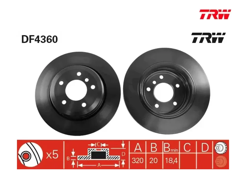 Fren Diski Arka TRW DF4360
