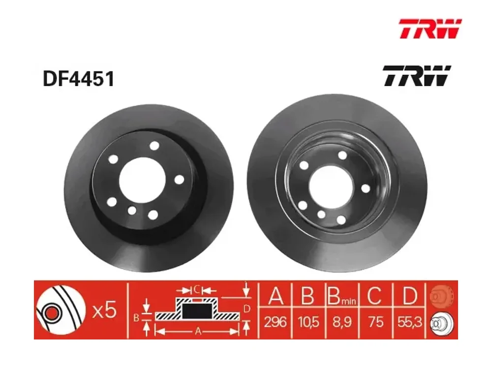 Fren Diski Arka TRW DF4451