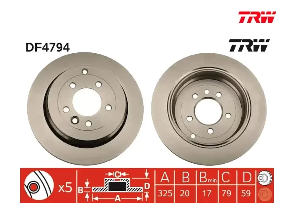 Fren Diski Arka TRW DF4794
