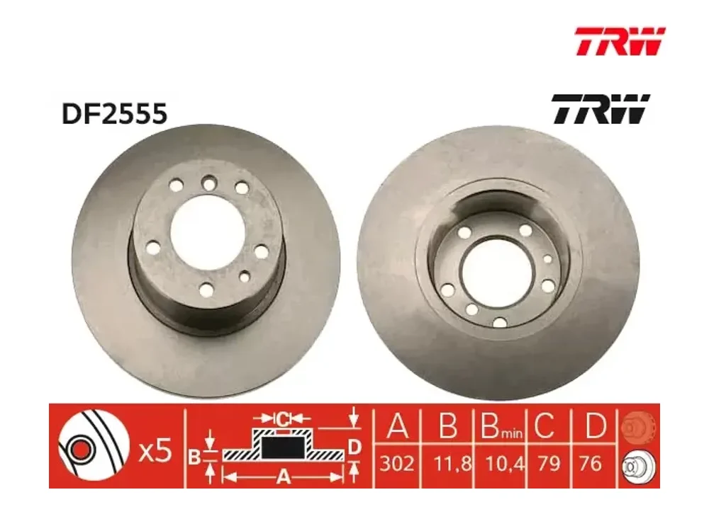 Fren Diski Ön TRW DF2555