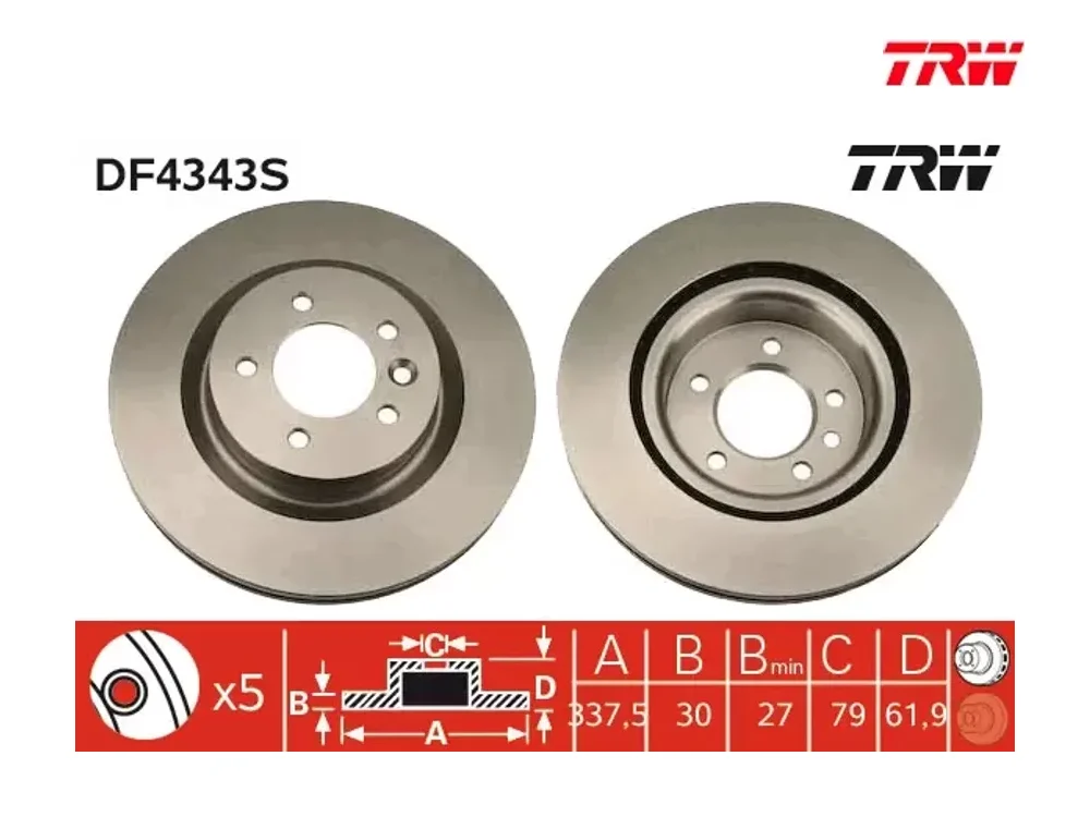 Fren Diski Ön TRW DF4343S