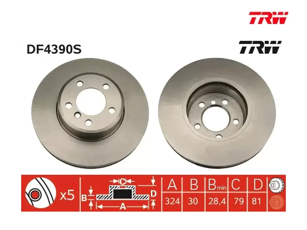 Fren Diski Ön TRW DF4390S