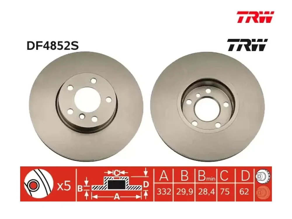 Fren Diski Ön TRW DF4852S