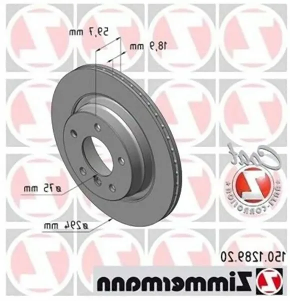 BMW Arka Fren Diski Havalı [E36 E46] 34216855155 | ZIMMERMANN