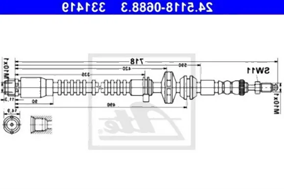 Bmw Fren Hortumu Ön F10 F11 F07 F12 F13 F06 F12 F13 F01 F02 F03 F04 34326775261 Sağ 400128