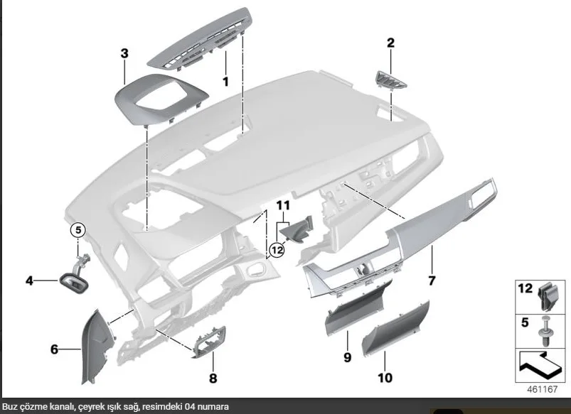 BMW Kaplama Centerstack 51459365091