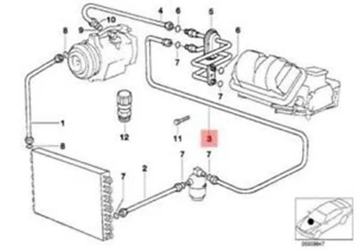 BMW Klima Borusu [E34 E32] 64538390620