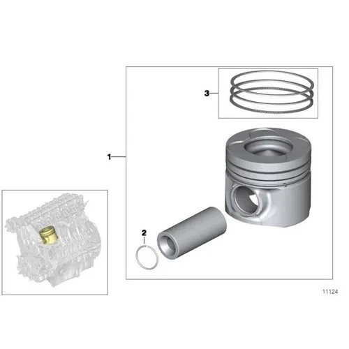 Bmw M57N Piston 11257788396 NURAL 70223050