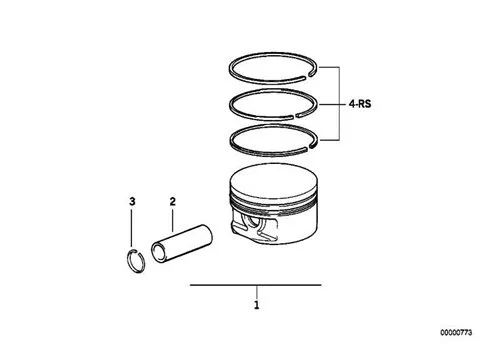BMW Piston Segmanli 0.50 09/92< [E36 E34] 11251722493