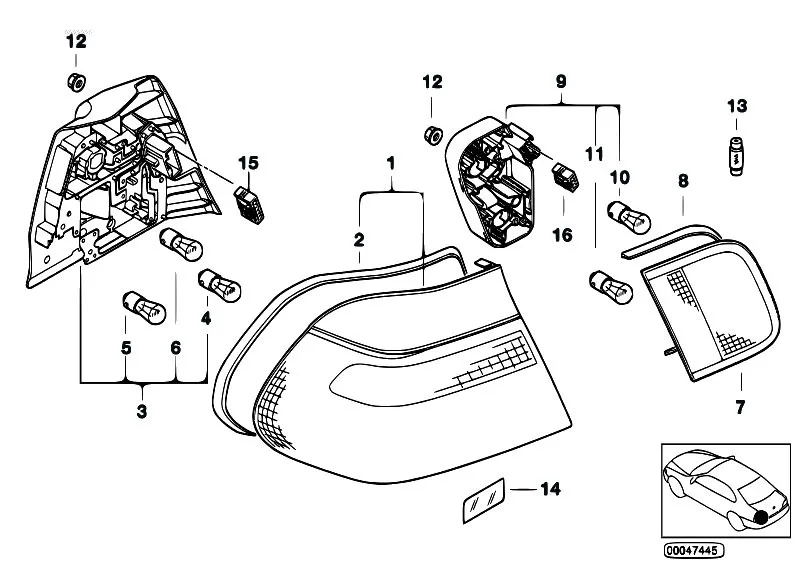 63217200817 Komple Stop X5 E70 Sol Dış DEPO 4441939LUE