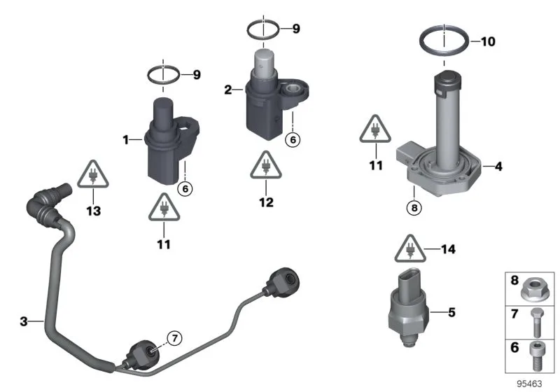 BMW E30 E34 - M40 Krank Sensör Devir 12141720858 | VEMO