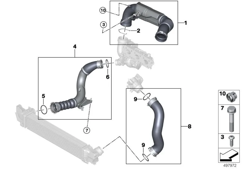 Bmw Turbo Hortumu F52 F45 F46 X1 F48 X1 F48 X1 F49 X2 F39 Mini F56 F55 F54 F57 F60 13718655836