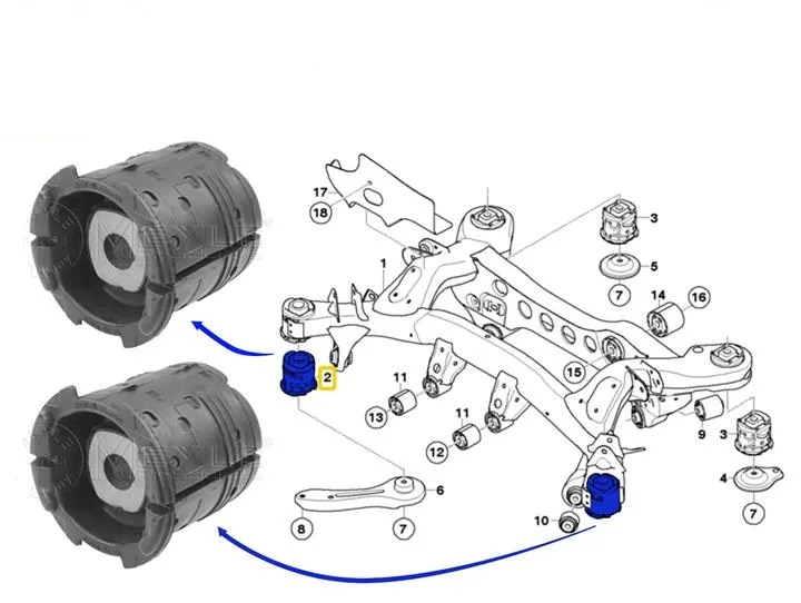 BMW 3 Serisi E46 1998-2006 - Travers Takozu Ön Sol 33316770783 | VAICO