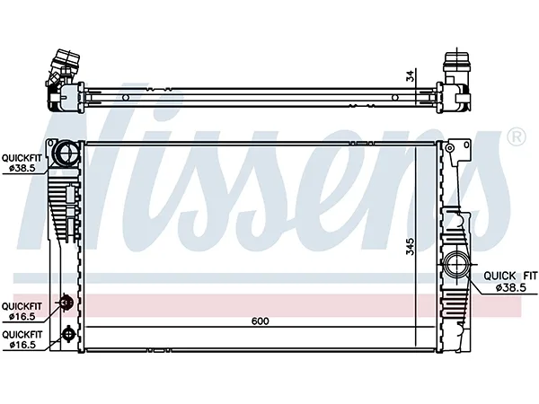 Motor Su Radyatörü F10 [N20] Otm/Şanz (Klimalı) NSN_60836 NISSENS