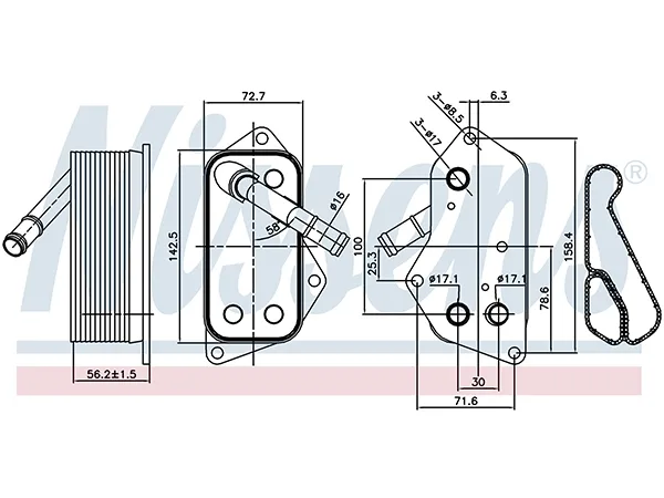 Motor Yağ Radyatörü N52/N N53 [E60 E87 E90 E70 E71 F10 F01] NSN_90689 NISSENS