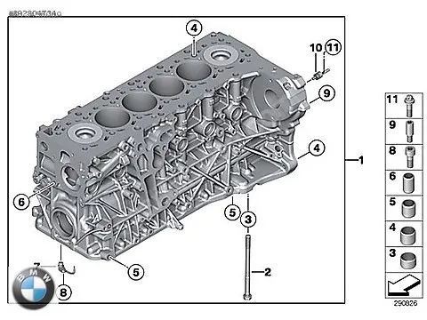 Bmw Motor Bloğu Blok N57 5000 Dizel 11112295067