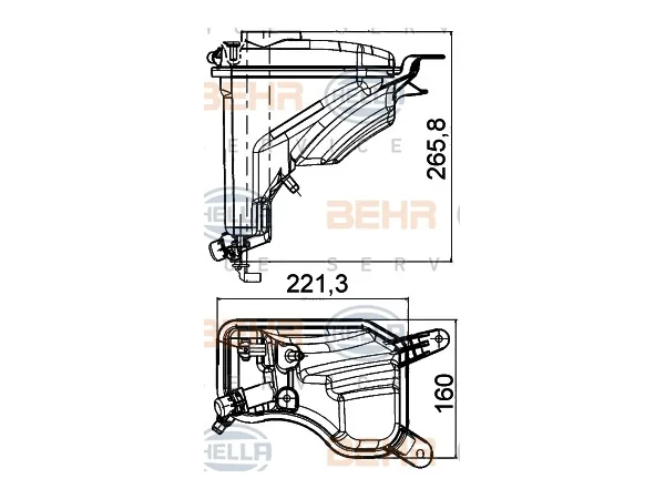 Radyatör Su Deposu E87 E90 E84 (Benzin) BHR_8MA376789751 HELLA