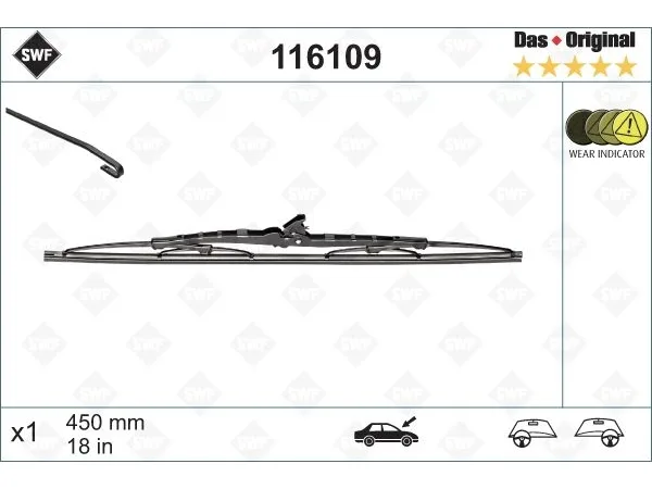 Silecek E53 Arka 45cm SWF_116109 SWF