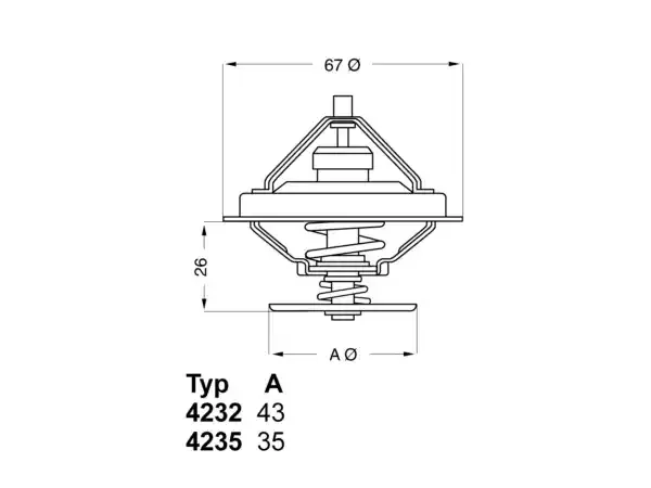 Termostat M20 M30 M50 [E30 E34 E36] 80C WHL_423580D Wahler