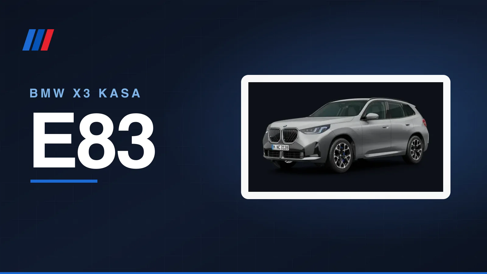 BMW E83 X3 için kaput ve motor takozu parçaları