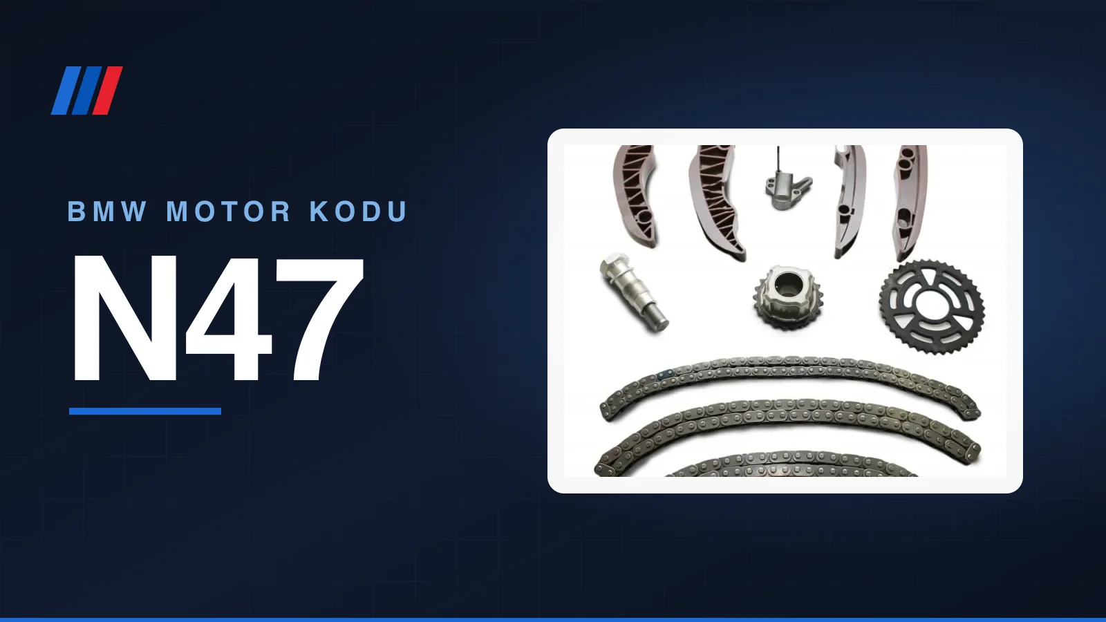N47 motor kapak görseli, triger zincir seti